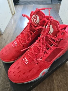 Adidas D Rose 773 IV Basketball Shoes Red White D69434 High Top Mens Size 7.5